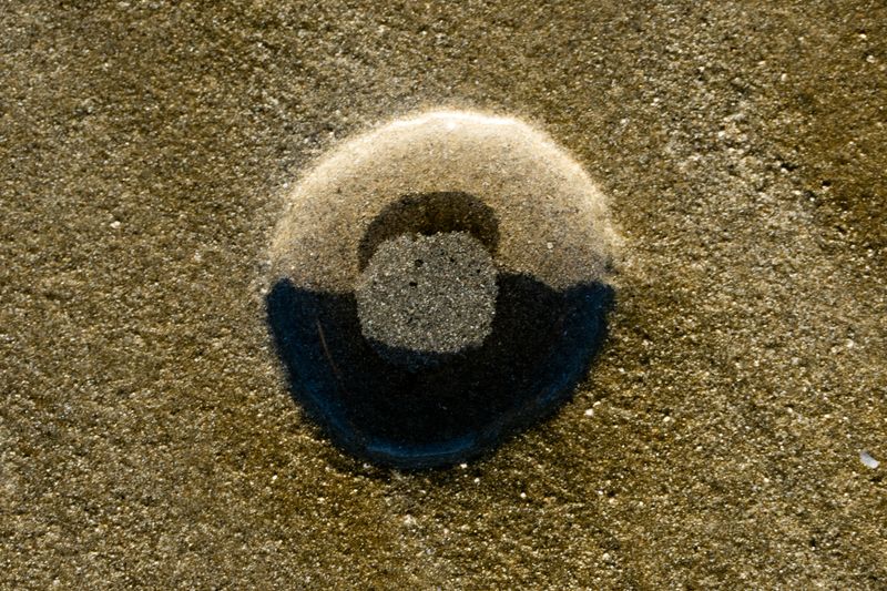 Trcaes dans le sable de la Plage de Saint Efflam, Plestin les Grèves